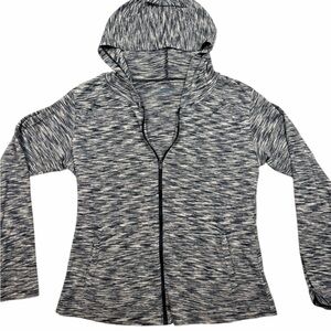 Columbia Women’s Marled Black and White Zip Hoodie Large
